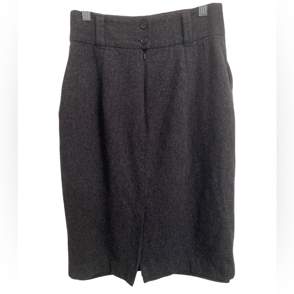 Banana Republic Charcoal Wool Blend Suit Blazer with Belt Skirt - Picture 10 of 15